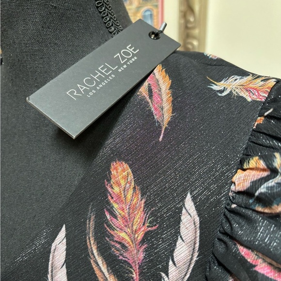 RACHEL ZOE BLACK SLOANE FORMAL COCKTAIL HOLIDAY SHIMMER MINI DRESS SZ 6 NWT - Picture 15 of 15